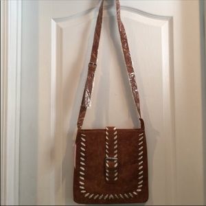 Transetter Brown Faux Leather Crossbody Ba…